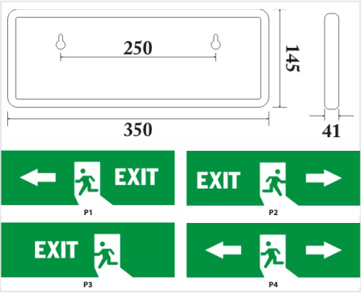 Cấu tạo đèn exit Paragon 